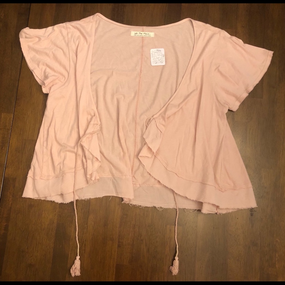 🌸 NWT Short Sleeve Cardigan with Tassels 🌸